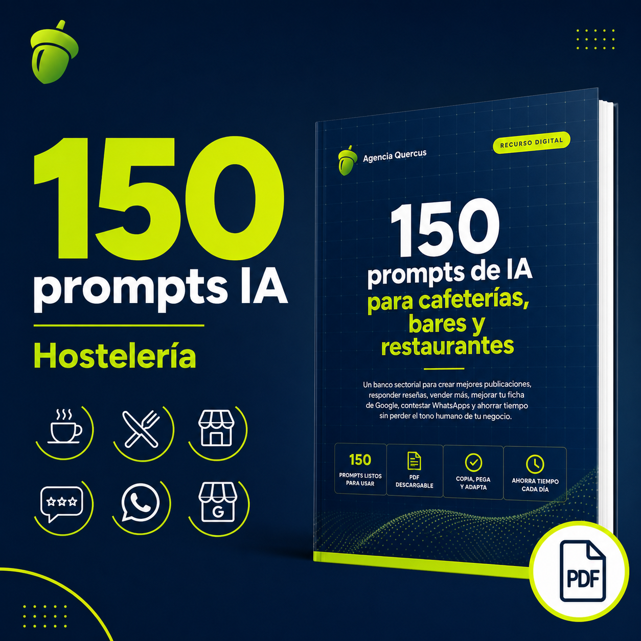 PDF de prompts de IA para hostelería